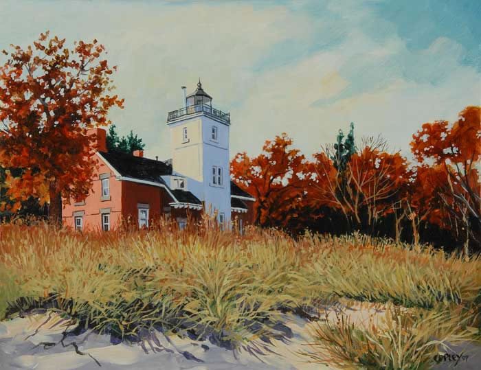 painting of 40 Mile Point Lighthouse