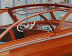 painting closeup of a boat cockpit