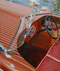 painting of a boats cockpit