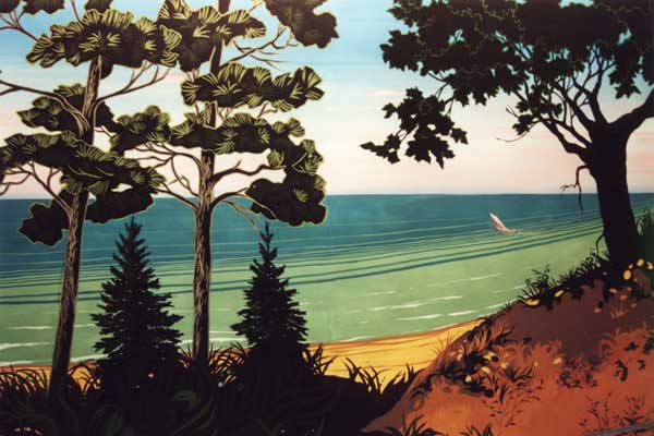 closeup of lakeshore backdrops